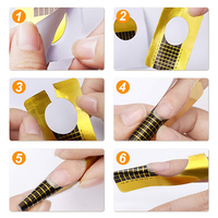 20/50/100 Pcs paznokcie typu French Form porady akrylowe UV Gel Extension Curl formularz żel odbudowujący naklejki Art Guide Mold Manicure wzornik 4